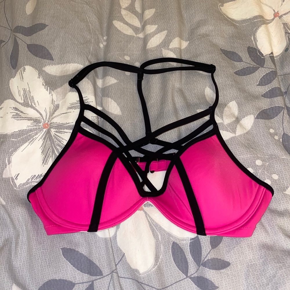 PINK Strappy Bikini Top